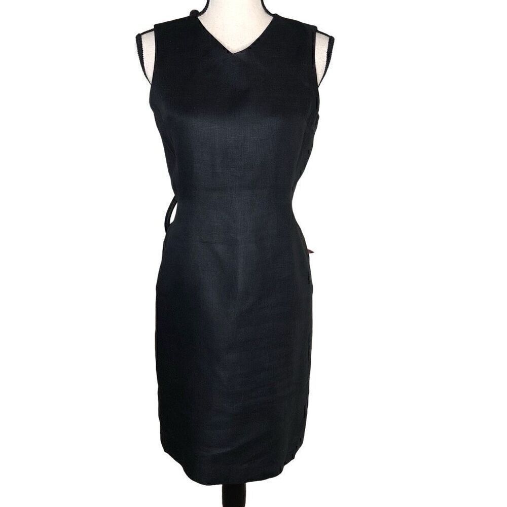 Vintage Talbots Irish Linen Sheath Dress Size 4P